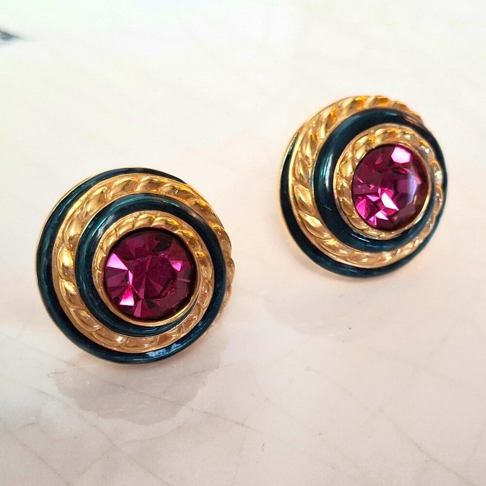 Vintage Swarovski Crystal Stud Earrings